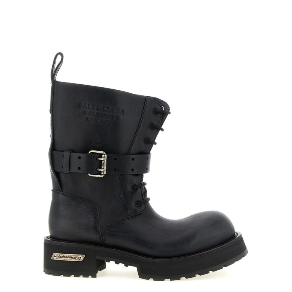 Balenciaga Black Calfskin Ankle Men's Boots